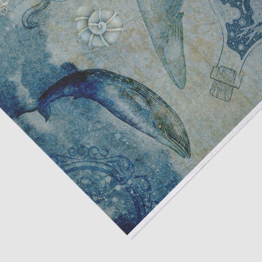 Nautical Whale Tissue Paper Tissuepapier (Detail)