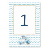 Nautical Whale Under the Zee Baby shower Verjaarda Kaart (Achterkant)