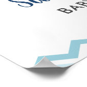 Nautical Whale under the Zee Baby shower Welcome Poster (Hoek)