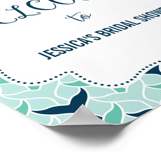 Nautical Whale Welcome Poster Print (Hoek)