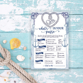Nautical What in Your Purse Game Bridal Shower