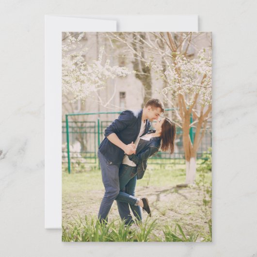 Nautical White Anchor Classic Save the Date Kaart (Achterkant)