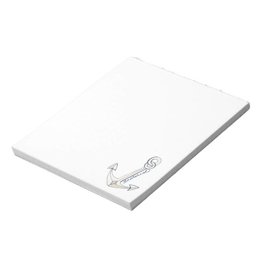 Nautical White Anchor Notitieblok (Linkerzijde)