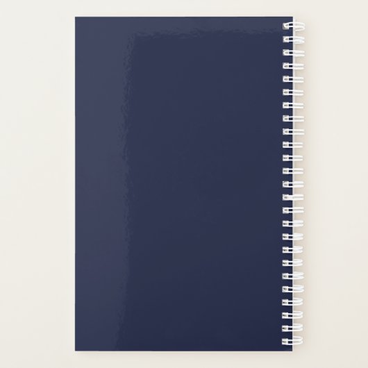 Nautical White Anchor op Navy Blue Planner (Achterkant)
