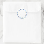 Nautical white blue boten border lijst blanco pour ronde sticker (Tas)