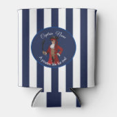 Nautical White Blue Boy Party Pirate Blikjeskoeler (Voorkant)