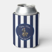 Nautical White Blue Rum Skeleton Koelbox Blikjeskoeler (Blikje Voorkant)
