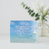 Nautical White Lighthouse vow vernieuwing Kaart (Staand voorkant)