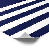 Nautical white sailboat silhouette/sail away/navy poster (Hoek)