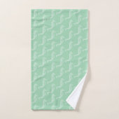 Nautical White Seahorse Skeleton Pattern Green Bad Handdoek (Handdoek)