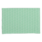 Nautical White Seahorse Skeleton Pattern Green Kussensloop (Voorkant-Rechts)