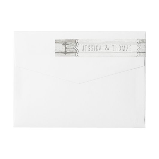 Nautical Whitewash Wood Beach Wedding Collectie (Achterkant)