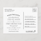 Nautical Whitewash Wood Beach Wedding Collectie Aankondigingskaart (Achterkant)