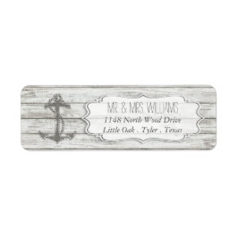 Nautical Whitewash Wood Beach Wedding Collectie Etiket