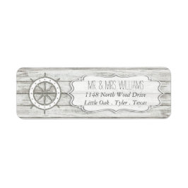Nautical Whitewash Wood Beach Wedding Collectie Etiket