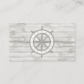Nautical Whitewash Wood Beach Wedding Collectie Informatiekaartje (Achterkant)