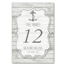 Nautical Whitewash Wood Beach Wedding Collectie Kaart
