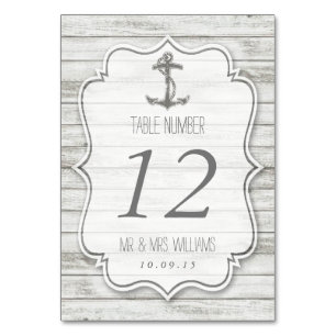 Nautical Whitewash Wood Beach Wedding Collectie Kaart