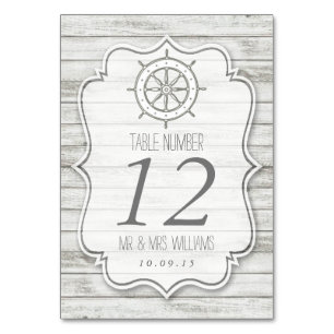 Nautical Whitewash Wood Beach Wedding Collectie Kaart