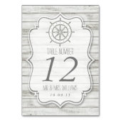 Nautical Whitewash Wood Beach Wedding Collectie Kaart (Achterkant)
