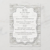 Nautical Whitewash Wood Beach Wedding Collectie Menu (Voorkant)