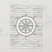 Nautical Whitewash Wood Beach Wedding Collectie Menu (Achterkant)