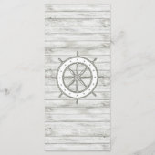 Nautical Whitewash Wood Beach Wedding Collectie Menu (Achterkant)