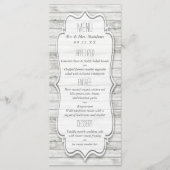 Nautical Whitewash Wood Beach Wedding Collectie Menu (Voorkant)