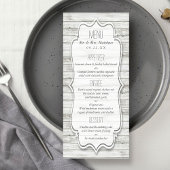 Nautical Whitewash Wood Beach Wedding Collectie Menu