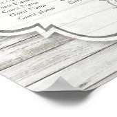 Nautical Whitewash Wood Beach Wedding Collectie Poster (Hoek)