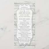 Nautical Whitewash Wood Beach Wedding Collectie Programmakaart (Voorkant)