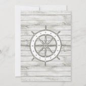 Nautical Whitewash Wood Beach Wedding Collectie Save The Date (Achterkant)