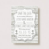 Nautical Whitewash Wood Beach Wedding Collectie Save The Date