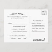 Nautical Whitewash Wood Beach Wedding Collectie Uitnodiging Briefkaart (Achterkant)