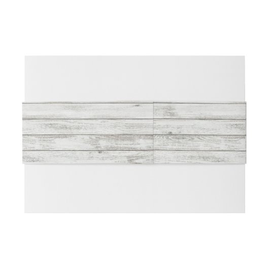 Nautical Whitewash Wood Beach Wedding Collectie Uitnodigingen Wikkel (Achterkant Voorbeeld)