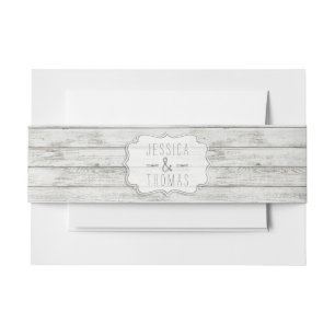 Nautical Whitewash Wood Beach Wedding Collectie Uitnodigingen Wikkel