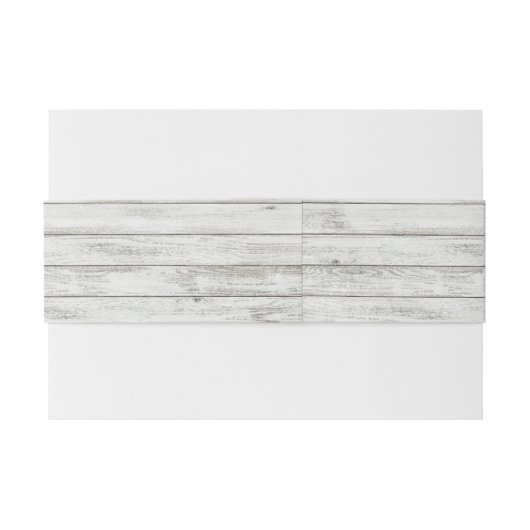 Nautical Whitewash Wood Beach Wedding Collectie Uitnodigingen Wikkel (Achterkant Voorbeeld)