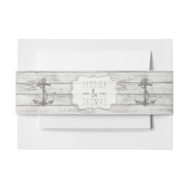 Nautical Whitewash Wood Beach Wedding Collectie Uitnodigingen Wikkel