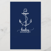 Nautical Who kent mam Best Baby shower Navy (Achterkant)