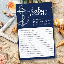 Nautical Who kent mam Best Baby shower Navy