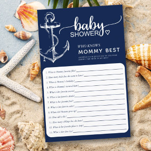 Nautical Who kent mam Best Baby shower Navy