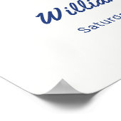 Nautical Wild Lion Sailboat Baby shower Welkom Poster (Hoek)