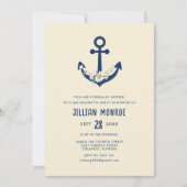 Nautical Wildflower Anker Bachelorette Party Kaart (Voorkant)
