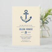 Nautical Wildflower Anker Bachelorette Party Kaart (Staand voorkant)