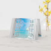 Nautical Window Birthday Kaart (Gele Bloem)