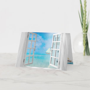 Nautical Window Birthday Kaart