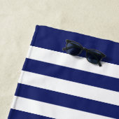 Nautical witte anker familienaam kies kleur strandlaken (In situ)