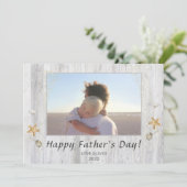 Nautical Wood Happy Vaderdag Photo Kaart (Staand voorkant)