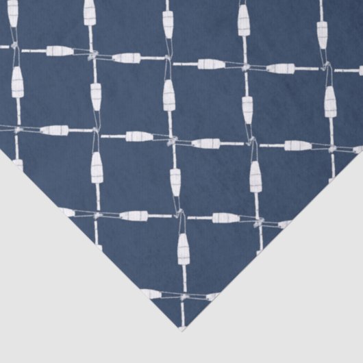 Nautical Wooden Buoys Pattern Illustrated Tissuepapier (Detail)