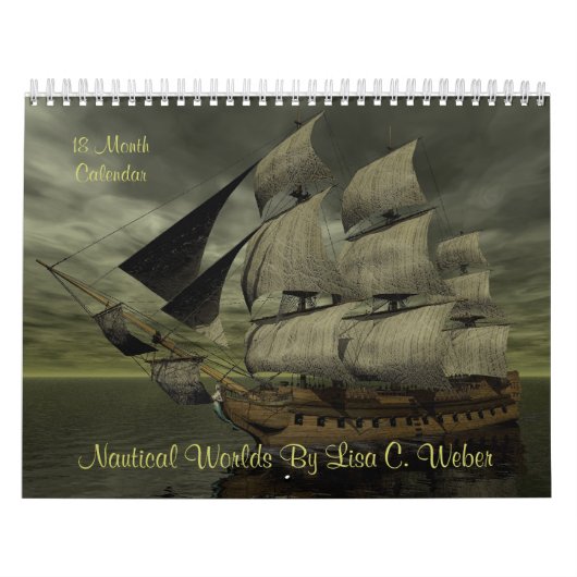 Nautical Worlds by Lisa C. Weber- 18 maands, Ships Kalender (Hoes)